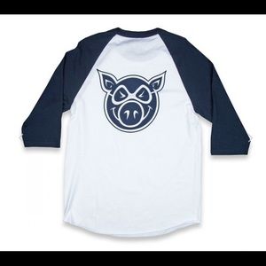 Pig Wheels Pig Head Raglan T-Shirt